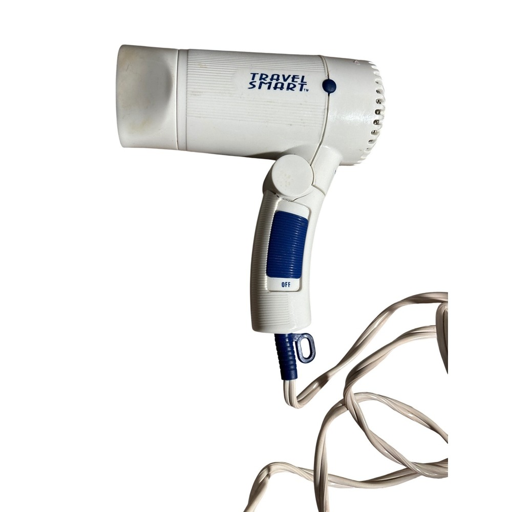 Travel Smart by Conair Folding Hair Dryer 1600W Dual Voltage White TS32